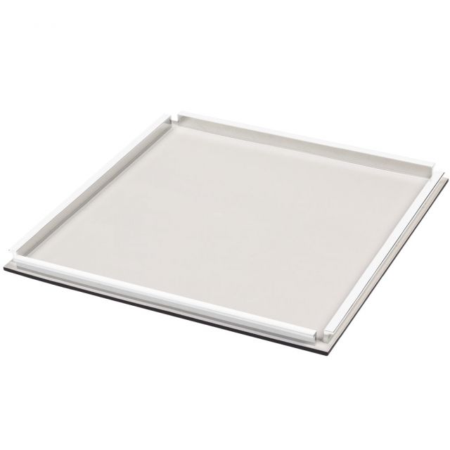 Square tray in wood completely covered in leather - CHELSEA | Giobagnara