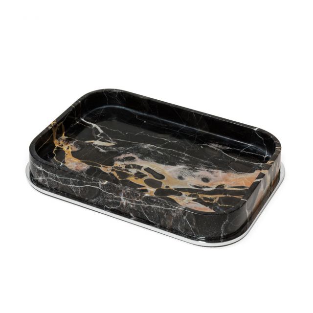 Portoro marble rectangular valet tray - Positano | Giobagnara