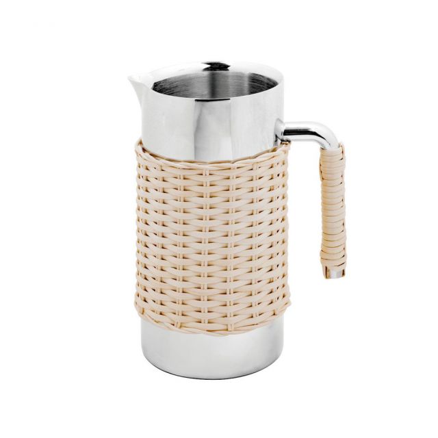 Pitcher stainless steel structure covered with rattan - Nantes