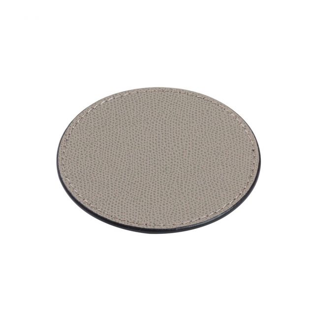 Round coaster in waterproof leather TAO | Giobagnara