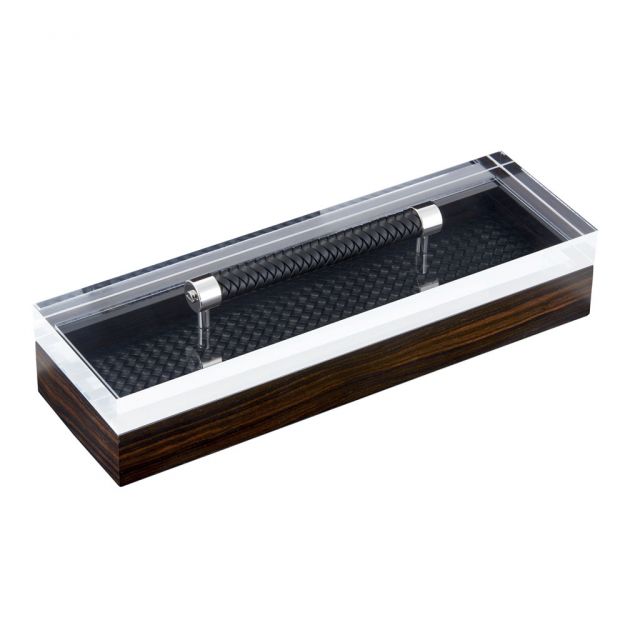 Handwoven long rectangular box - Diana Ebony | Giobagnara