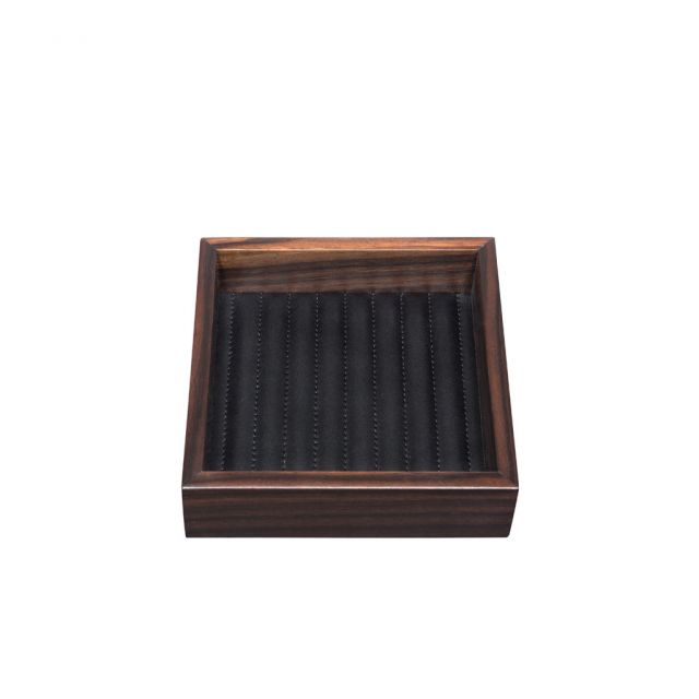 Lines square valet tray - Febe Ebony | Giobagnara