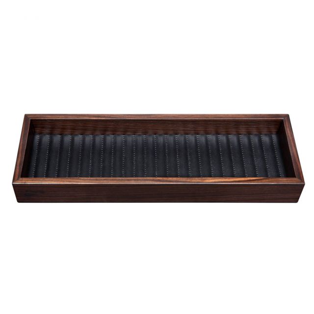 Lines long rectangular valet tray - Febe Ebony | Giobagnara