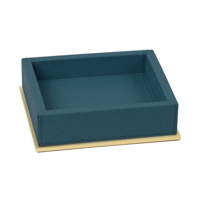 Square valet tray covered in calf leather - FIRENZE | Giobagnara