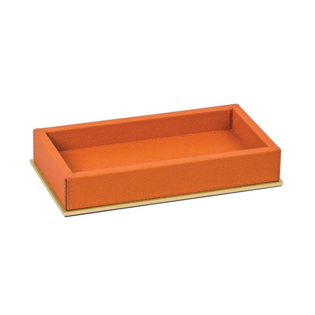 Valet tray rectangular covered in leather - FIRENZE | Giobagnara