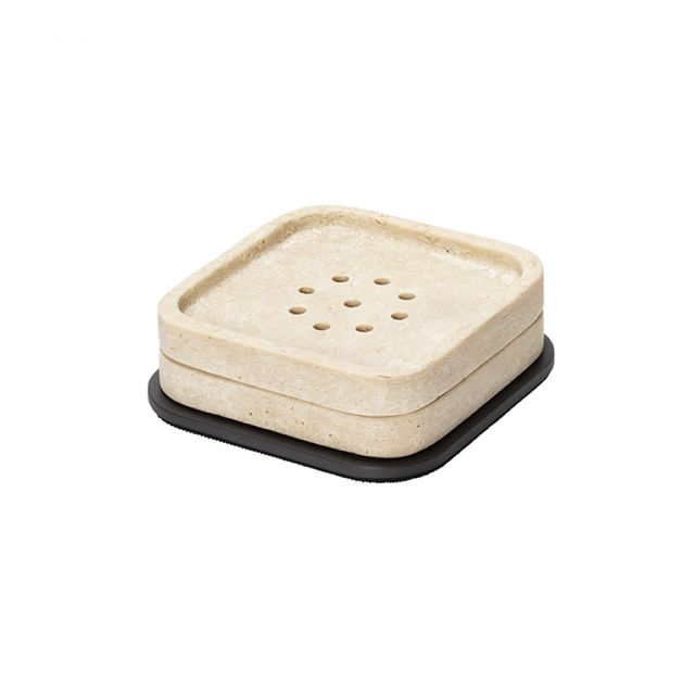 MARBLE SQUARE SOAP BOWL - POLO