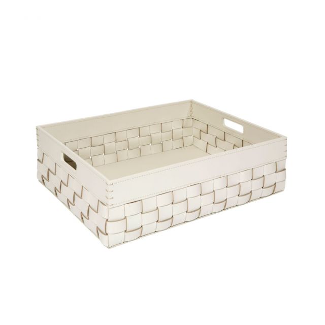 Storage basket with handles rectangular low - Barcellona | Giobagnara