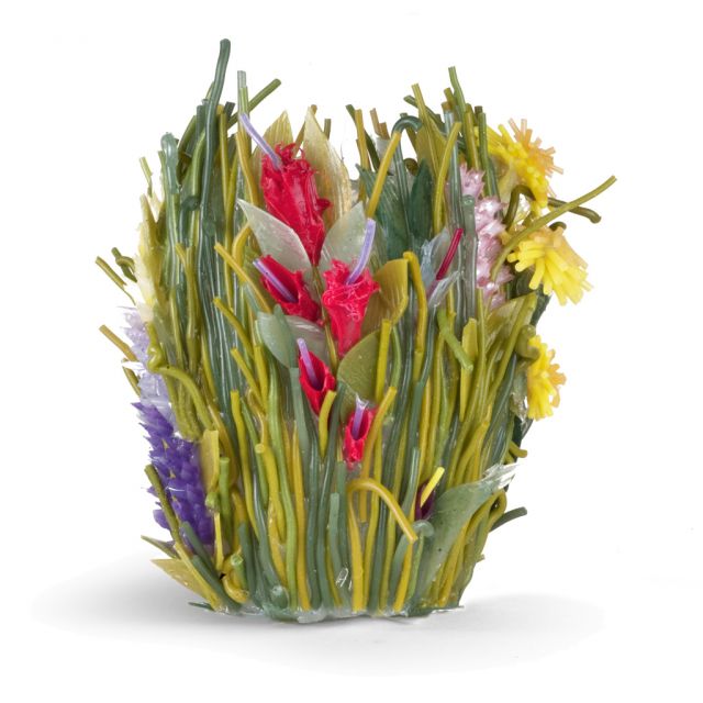 Silicone Rubber Vase handcrafted in Italy  - Green path small | Giobagnara Il Prato Venezia