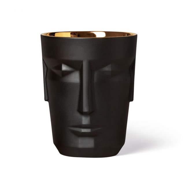 Tumbler glass black  24 carat gold - PROMETHEUS | Giobagnara Il Prato Venezia