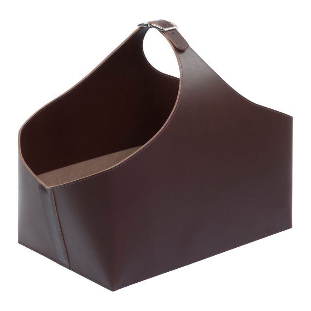 Buckle basket in saddle leather - ARCO | Giobagnara
