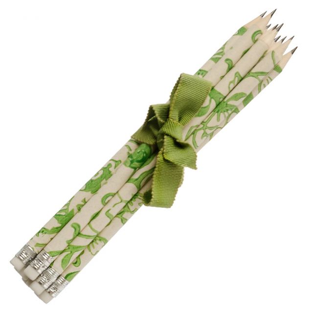 Pencil covered with hand-printed paper according to Venetian craftsmanship tradition  - Package Ten...