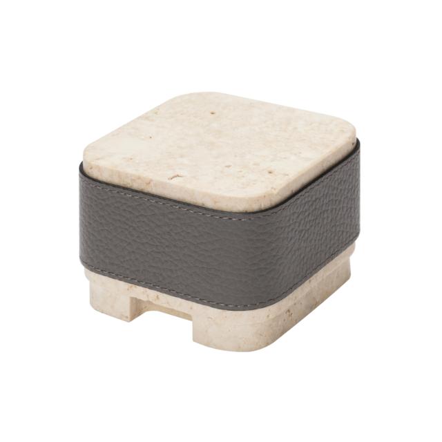 LEATHER & MARBLE PAPERWEIGHT - LLOYD