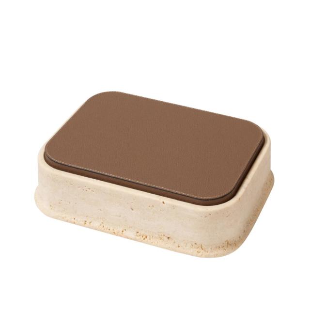 LEATHER & MARBLE RECTANGULAR BOX - RODI