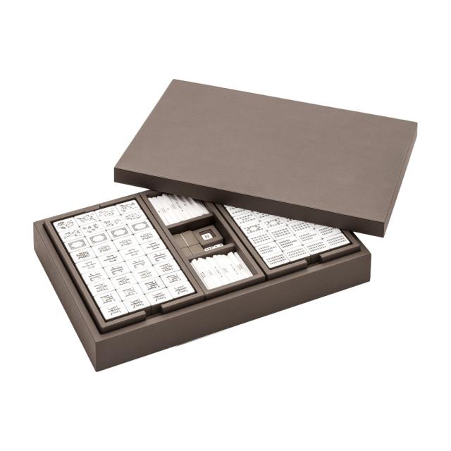Mahjong wooden and leather game case | GioBagnara Venezia