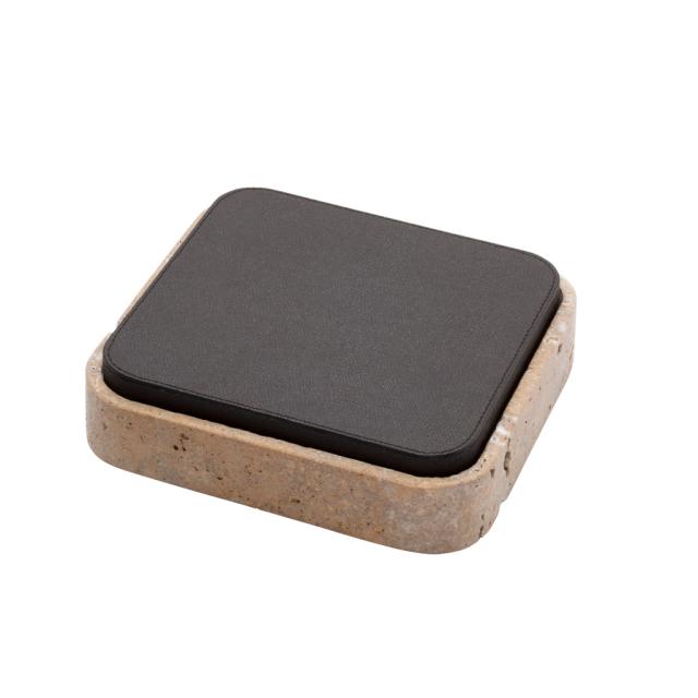LEATHER & MARBLE SQUARE BOX - GIZA